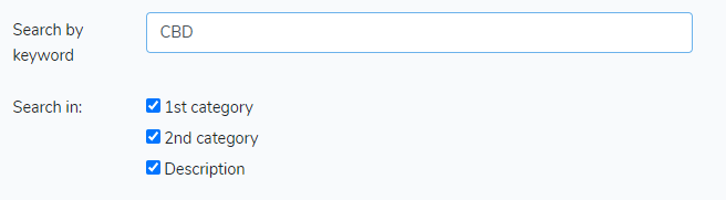 An example of a niche-specific search at our marketplace